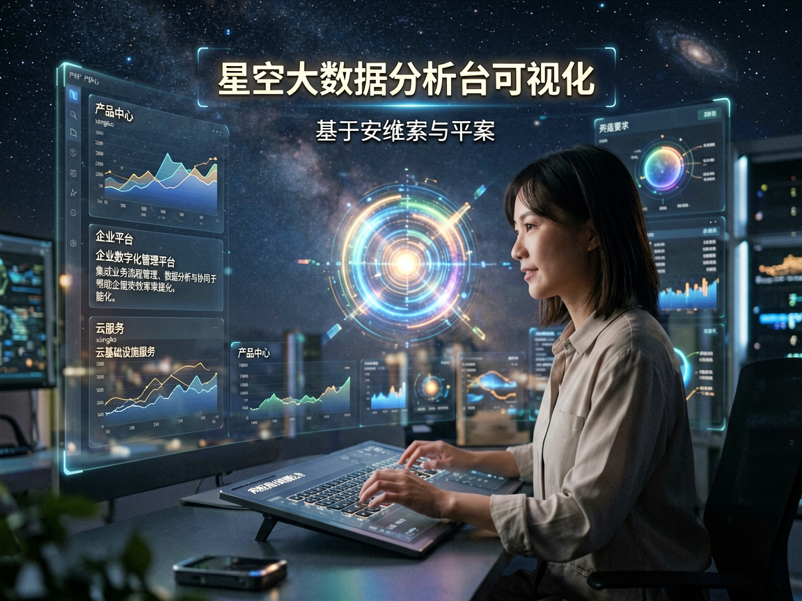星空大数据分析平台可视化界面，呈现多维度数据图表与实时分析面板